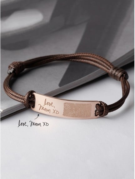 leather father son bracelet